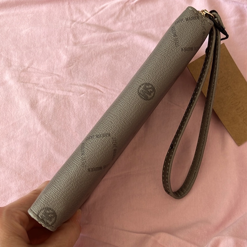 Brand New Steve Madden Olive Green Large Emmy Zip Around Wristlet Wallet - Picture 8 of 14